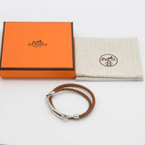 HERMES エルメス ルリ ドゥブルトゥール ブレスレット レザー ブラウン アクセサリー 袋箱 J165