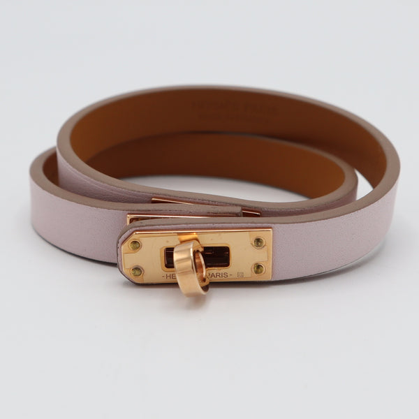 HERMES エルメス ミニケリー ケリーブレス ドゥブルトゥール B刻印 ピンク系 アクセサリー 箱袋有 H20122