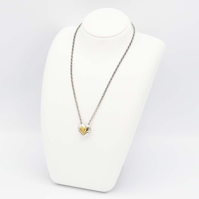 TIFFANY&Co. ティファニー ネックレス パズル ハート 925 750 コンビ ロープチェーン アクセサリー k322