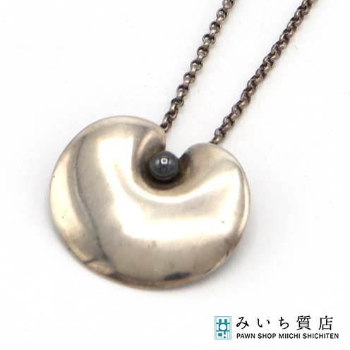 Georg Jensen ジョージジェンセン ネックレス 1999 ヘマタイト シルバー925 6.3g アクセサリー H8877