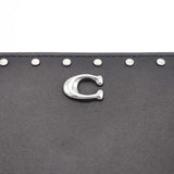 COACH コーチ アコーディオンジップウォレット・リベット CU707 グラブタンレザー ラウンドファスナー 長財布 ブラック H17415