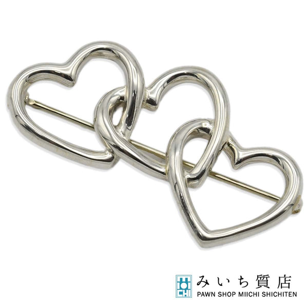 TIFFANY&Co. ティファニー ブローチ トリプルハート シルバー 925 5.8g アクセサリー H19447-2