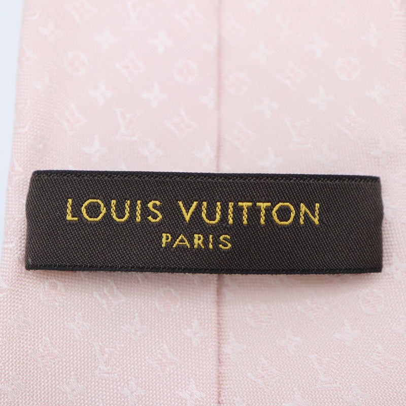 LOUIS VUITTON ルイヴィトン LV ネクタイ シルク100％ モノグラム ピンク 服飾小物 H20900
