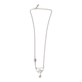 Christian Dior ディオール ネックレス ハートモチーフ シルバーカラー 箱袋 ok1799