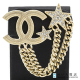 CHANEL シャネル B23B ピンブローチ ココマーク スター 星 ゴールドカラー系 アクセサリー 服飾小物 レディース H15253