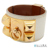 HERMES エルメス コリエドシアン ブレスレット バングル A刻印 T2 ホワイトカラー アクセサリー k1301