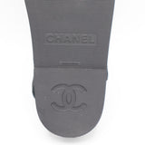CHANEL シャネル ココマーク サンダル ハラコ レザー G46018 36C 23cm ブラック 靴 箱有 25k628-2