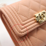 CHANEL シャネル ウォレット ボーイシャネル 三つ折り 29番台 財布 ミニ財布 ミニウォレット ピンク M4432