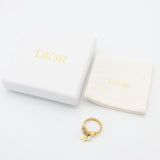Christian Dior ディオール リング 指輪 D-clover クローバー スター レジンパール Lサイズ 約13.5号 アクセサリー 箱有 H17451
