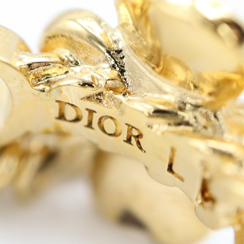 Christian Dior ディオール リング 指輪 D-clover クローバー スター レジンパール Lサイズ 約13.5号 アクセサリー 箱有 H17451