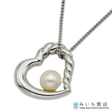 TASAKI タサキ ネックレス ハート シルバー パール 6.5mm 約5.5g アクセサリー チェーン社外品 H25271 !
