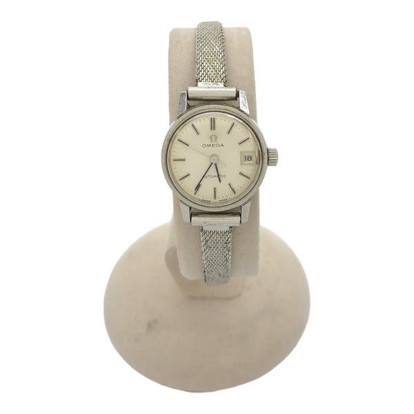 腕時計 稼働 OMEGA オメガ シーマスター 566.002 cal.681 自動巻き シルバー色文字盤 ベルト尾錠社外品 H18843