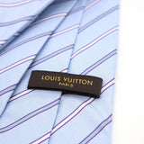 LOUIS VUITTON LV ルイヴィトン ネクタイ シルク98％ ストライプ ブルー系 服飾小物 H20899