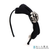 CHANEL シャネル カチューシャ カメリア リボン ブラック ヘアアクセサリー 髪飾り レディース gen92