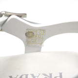 PRADA プラダ モノリス ラバー サンダル トライアングルロゴ ホワイト 36サイズ レディース シューズ 箱あり 25k402-5