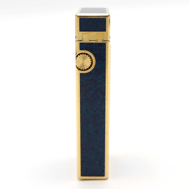 dunhill ダンヒル ガスライター US.RE24163 ラピス柄 ラピス ブルー ローラー式 喫煙具 着火未確認 ケース有 H5342