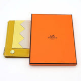 HERMES エルメス カードケース クロコダイル コンパクト カードホルダー  イエロー系 箱 26k231-4
