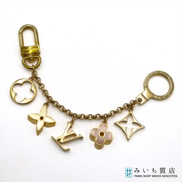 LOUIS VUITTON ルイヴィトン チャーム M65111 チェーン フルール ドゥ モノグラム キーホルダー キーチェーン 箱袋あり 25k1037-5