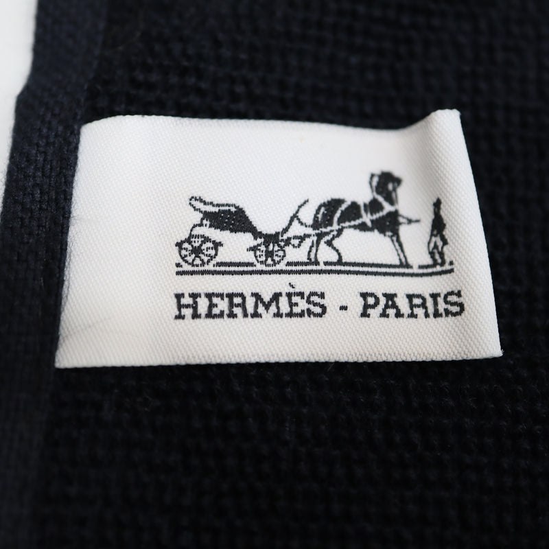 HERMES エルメス ビーチタオル タオル ヨッティング コットン モダール ネイビー H10375