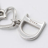 Christian Dior ディオール フック ピアス ハート ラインストーン シルバーカラー レディース H22795