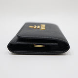 PRADA プラダ キーケース 1PG004 ブラックゴールドカラー 22s365-1