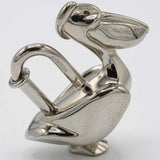 HERMES エルメス ペリカン モチーフ カデナ バッグチャーム シルバーカラー 服飾小物 M4433