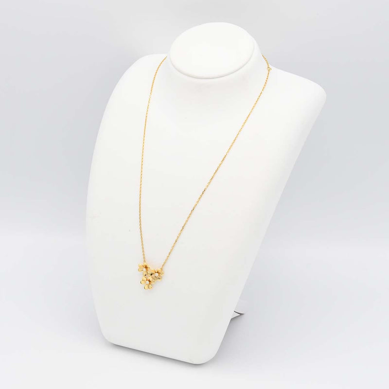 仕上済 VanCleef&Arpels ヴァンクリーフ アーペル ネックレス フリヴォル 3フラワー 750 ダイヤモンド 6.4g アクセサリー 箱保有 H16775