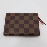 LOUIS VUITTON ルイヴィトン LV 財布 ポルトフォイユ・ヴィクトリーヌ N41659 ダミエ エベヌ 赤 袋あり 23s1257-1