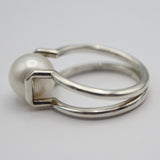 TIFFANY＆Co. ティファニー ハードウェア パール リング 指輪 約16号 5.6g 9.9mm Ag925 シルバー 箱・ケース H25497