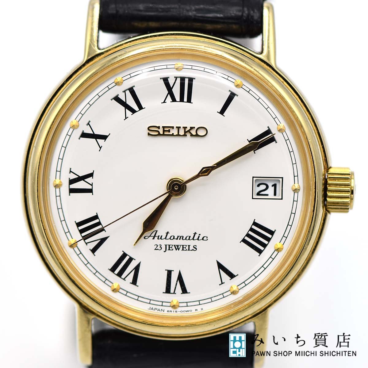腕時計 稼働 SEIKO セイコー 6R15-00V0 メカニカル 自動巻き AT 白色 