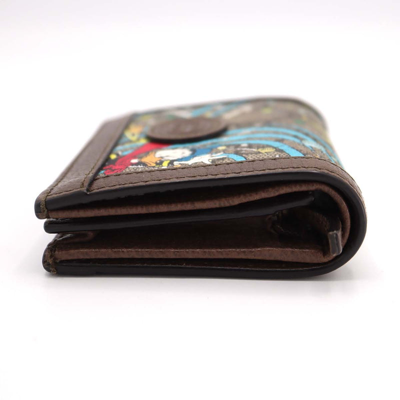 GUCCI グッチ 二つ折り 財布 ディズニーコラボ GGスプリーム ドナルドダック 648121 箱 袋あり 25k675-3