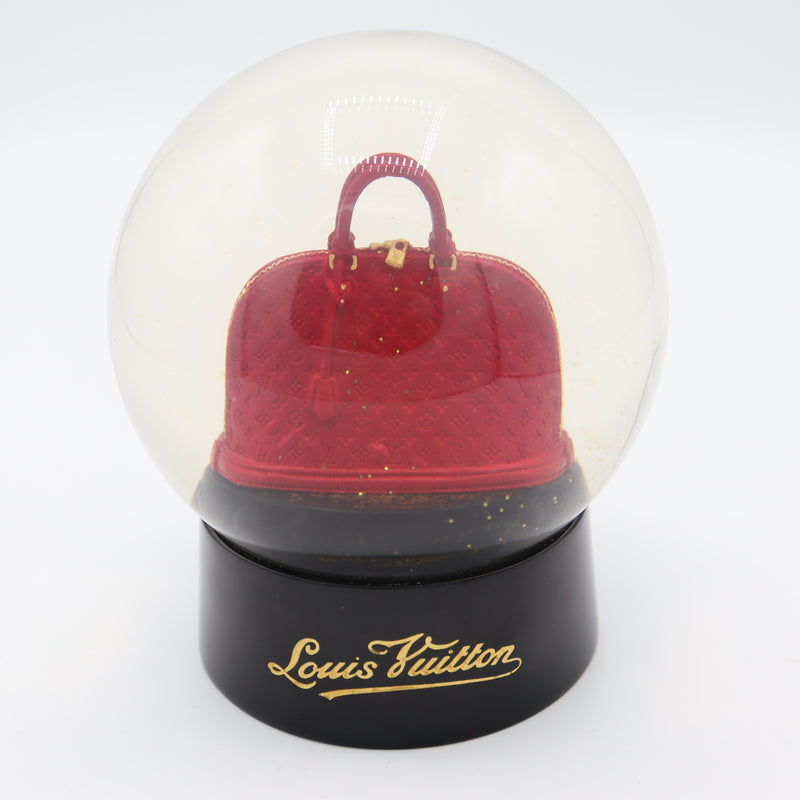 LOUIS VUITTON ルイヴィトン LV スノードーム モノグラム アルマ オブジェ インテリア レッド系 ok1169