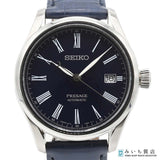 稼働 腕時計 SEIKO セイコー 6R15-03V0 PREASAGE プレサージュ デイト 自動巻 ネイビー色文字盤 箱・取説あり ベルト社外 H8574