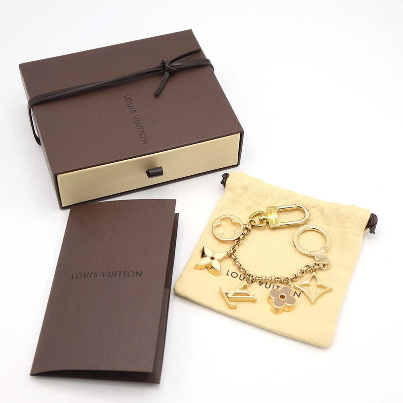 LOUIS VUITTON ルイヴィトン チャーム M65111 チェーン フルール ドゥ モノグラム キーホルダー キーチェーン 箱袋あり 25k1037-5