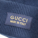 タグ付未使用 GUCCI グッチ 772562 4G200 ニットキャップ ニット帽 ビーニー Lサイズ ネイビー H22379