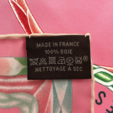 HERMES エルメス カレ90 ROBE DU SOIR ローブ・デュ・ソワール シルク100 スカーフ ピンク系 箱 eco1361
