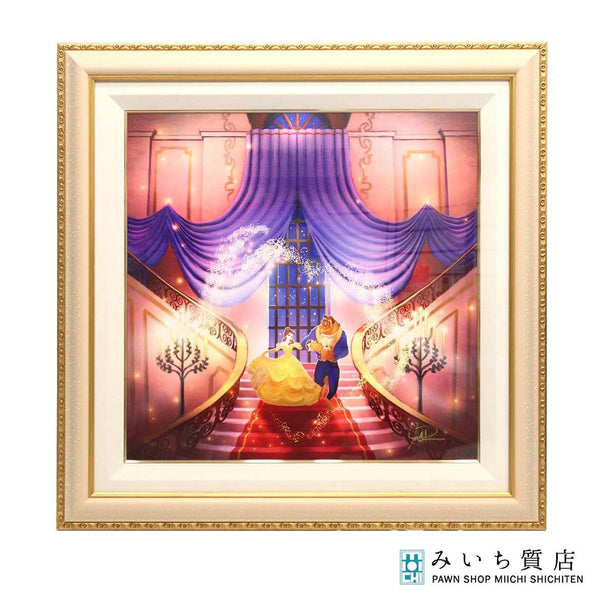 絵画 JOEL PAYNE ジョエル・ぺイネ 美女と野獣 LET'S DANCE Disney ディズニー アールビバン 保証書 25s275-1