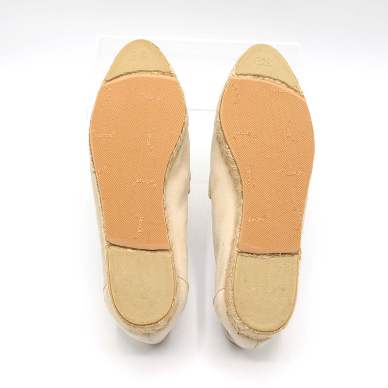 HERMES エルメス パンプス 38 スウェード ホワイト系 レディース 靴 H20374