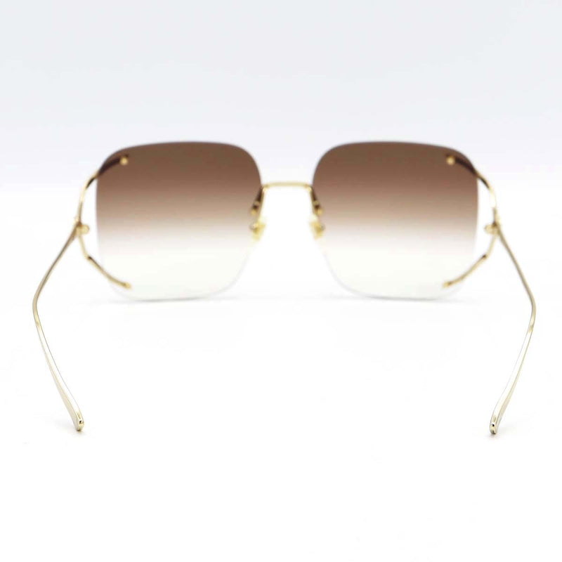 GUCCI グッチ サングラス GG0646S スクエア メタル グラデーション インターロッキングGロゴ ブラウン系 度なし 箱有 ok1161