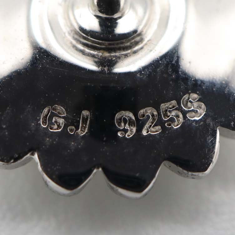 Georg Jensen ジョージジェンセン スティーヌゴヤ コラボ ピアス デイジー シルバー 925 約2.8g ホワイト系 アクセサリー H16443