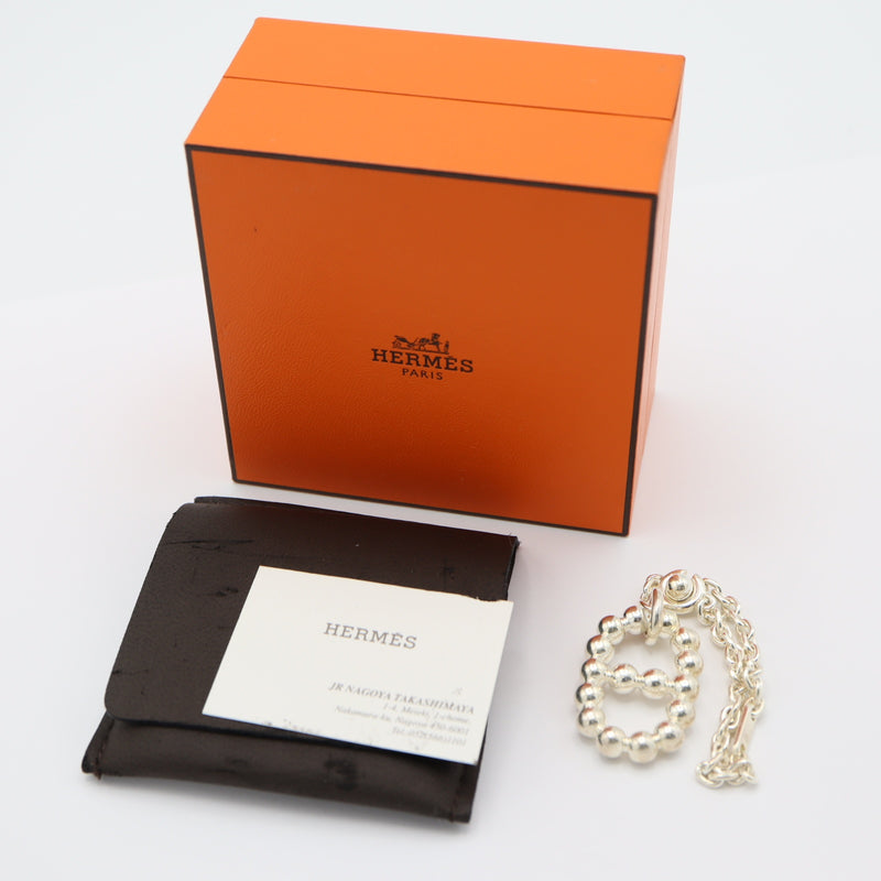 HERMES エルメス チャーム シェーヌダンクル パラード キーリング 925Ag シルバー アクセサリー 箱有 M4205