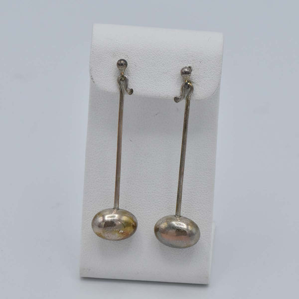 Georg Jensen ジョージジェンセン ピアス ドロップ シルバー 925 約4.6g アクセサリー 箱有 H14636