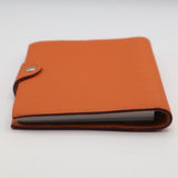 HERMES エルメス ユリスPM 手帳カバー ノートカバー レザー オレンジ H25552