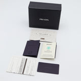 未使用 PRADA プラダ 二つ折り財布 SAFFAIANO TAB サフィアーノ レザー 1ML018 ウォレット グレー×ピンク 箱有 M4178