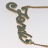 FENDI フェンディ ネックレス ラインストーン 約8g ゴールドカラー H1093