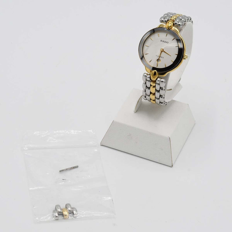 腕時計 稼働 RADO ラドー 160.3664.2 デイト クォーツ シルバー色文字盤 レディース H21056