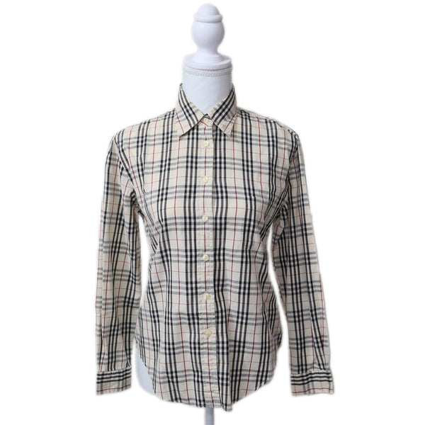 BURBERRY バーバリー ノバチェックシャツ 長袖シャツ トップス Sサイズ コットン100 ベージュ系 M4269