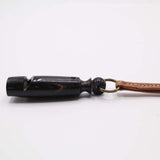 HERMES エルメス ホイッスル ネックレス ブラウン レザー ストラップ アクセサリー M4233