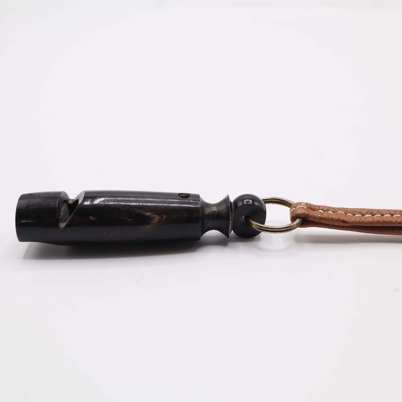 HERMES エルメス ホイッスル ネックレス ブラウン レザー ストラップ アクセサリー M4233