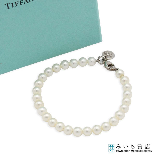 TIFFANY＆Co. ティファニー パール ブレスレット Ag925 約8.2g アクセサリー レディース 箱有 gen184